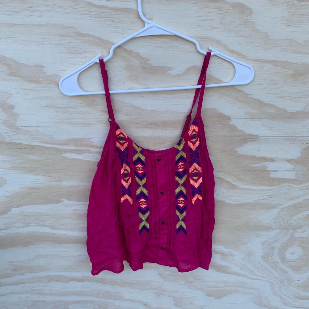 embroidered tank top